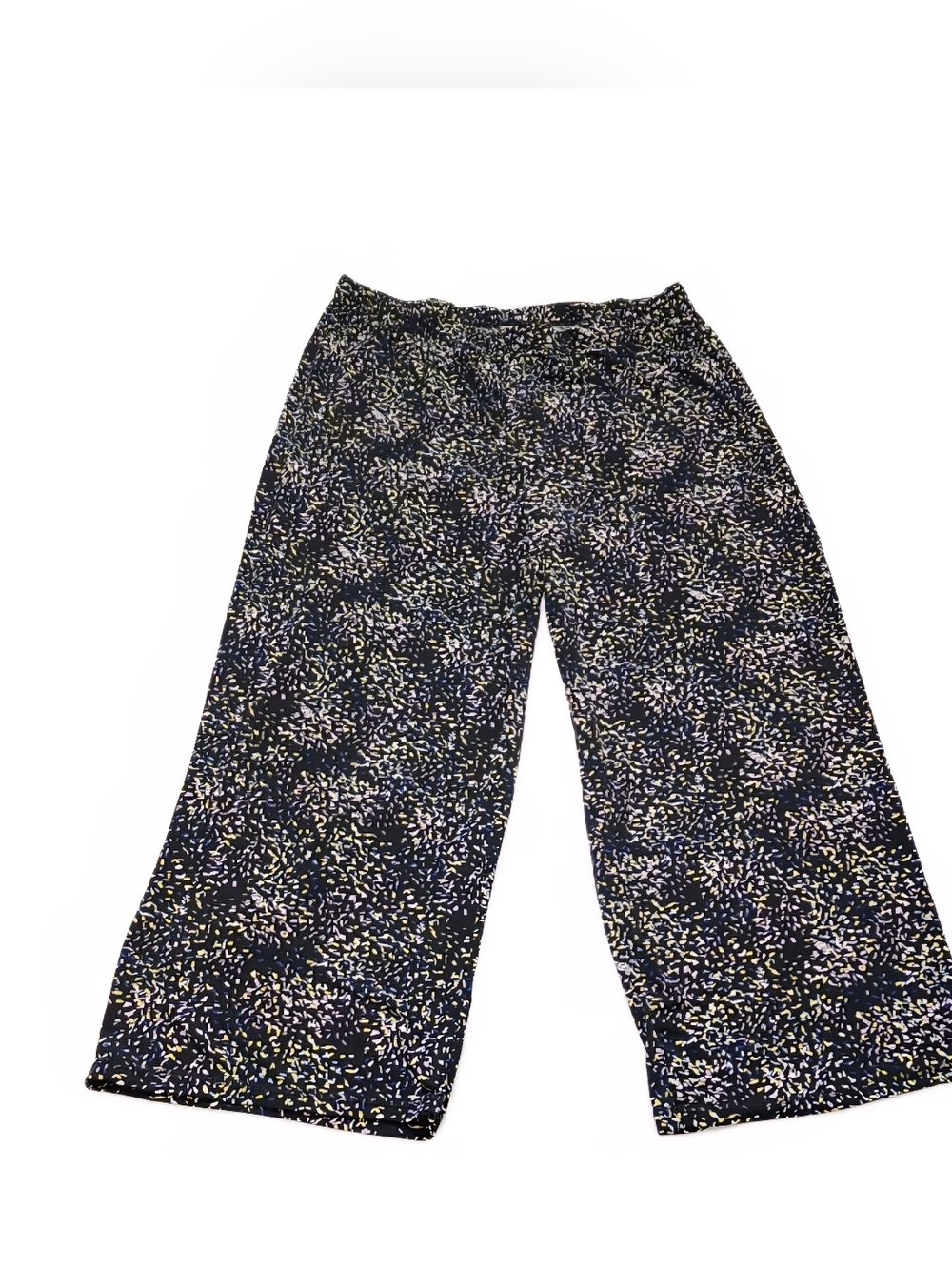 East 5th XL Wide Leg Pants Lightweight Stretch Elastic Waist Cropped 26 Inseam